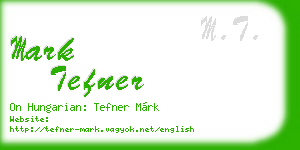 mark tefner business card